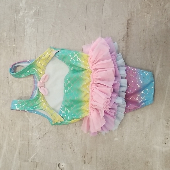 CAT & JACK Mermaid Tutu One Pice Swimsuit ~ 2T - Picture 5 of 11